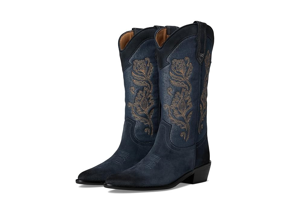 Sam Edelman Rue Women's Boots Atlantic Blue/Royale Blue : 7.5 M, Leather | Zappos