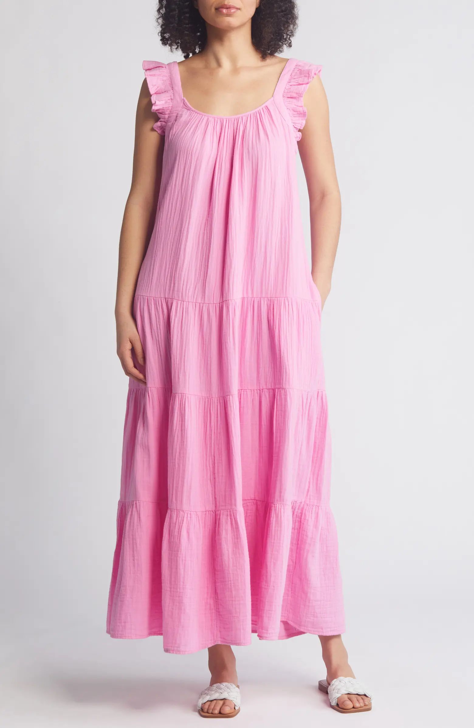 Ruffle Tiered Cotton Maxi Dress | Nordstrom