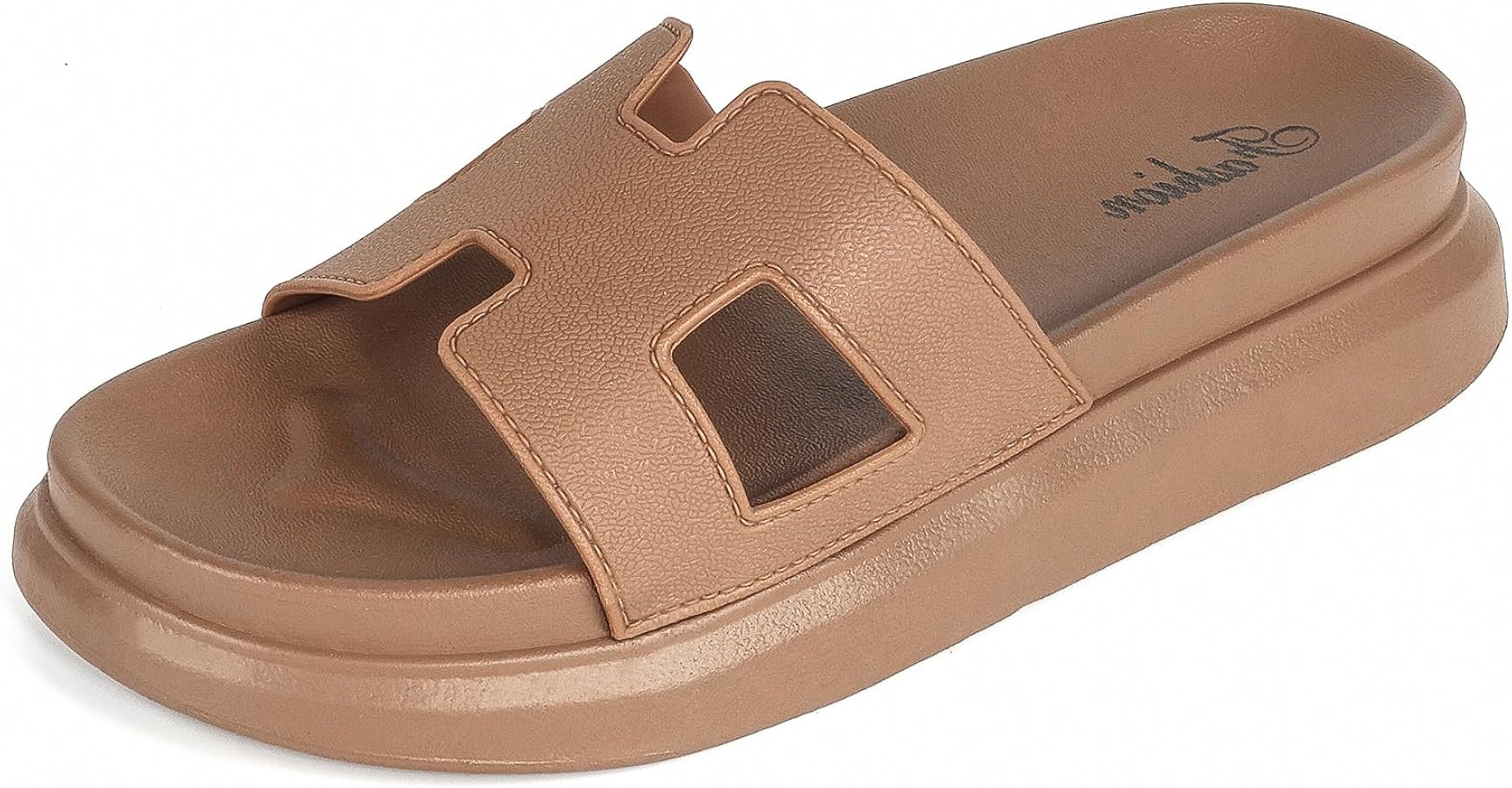 Women's Flat Sandals Open Toe Platform Sandals Beach Sandals for Woman Comfy Style Slide Sandals ... | Amazon (US)