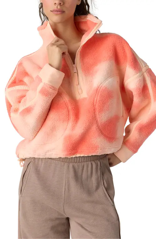 Free People FP Movement Mountain High Quarter Zip Top in Watercolor Logo Frui at Nordstrom, Size Small | Nordstrom