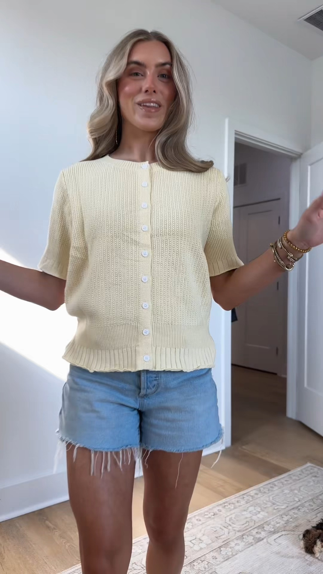 Amazon size small Womens Knit Cardigan Half Sleeve Lightweight Ribbed Cardigan Open Front Button Down Round Neck Casual Sweater

#LTKootd #LTKWorkwear #LTKSeasonal