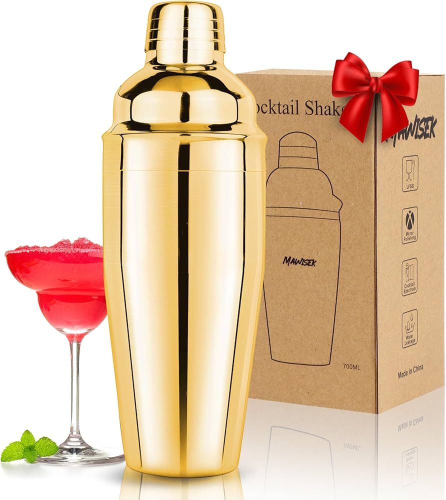 Cocktail Shaker 24oz Martini Shaker Bar Drink Shaker Bar tools with Built-In Strainer for Bartend... | Amazon (US)