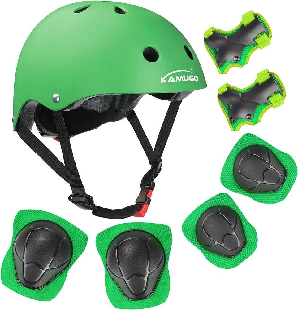 KAMUGO Kids Bike Helmet, Toddler Helmet for Ages 2-8 Boys Girls with Sports Protective Gear Set K... | Amazon (US)