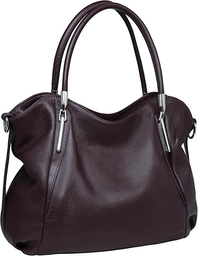 HESHE Leather Shoulder Purses for Women Tote Handbags Top Handle Bags Designer Satchel Handbag La... | Amazon (US)