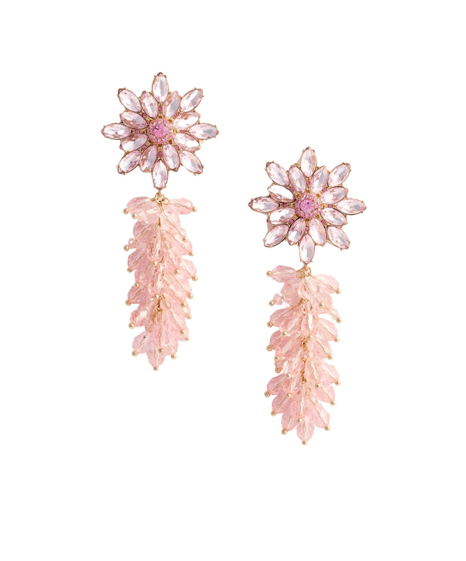Self-Portrait Embellished Cluster Flower Earrings | Senser US