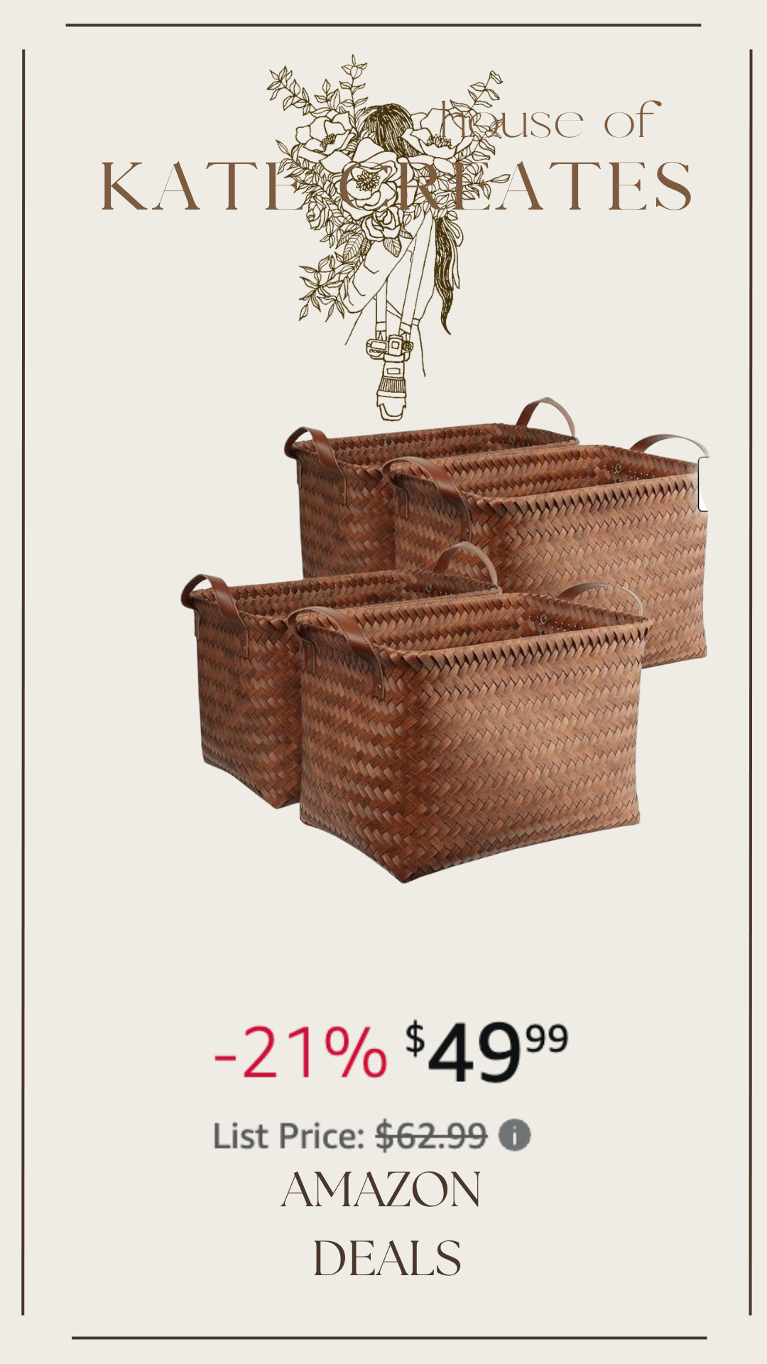 I've been eyeing these baskets for a while now and theyre on sale for a 4 pack!! what a steal!! storage, organization, amazon home, fall, fall home decor 

 #LTKmomlife #LTKSeasonal #LTKHome