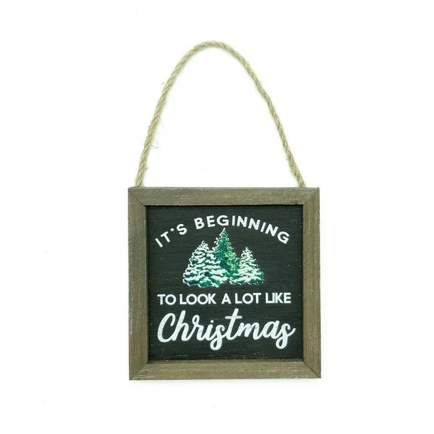 Holiday Time  It's beginning to look a lot like Christmas MDF Chalkboard Decorative Accent Orname... | Walmart (US)