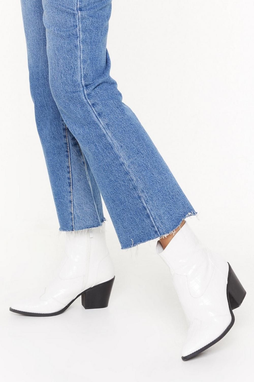 Croc These Faux Leather Ankle Boots | NastyGal (US & CA)
