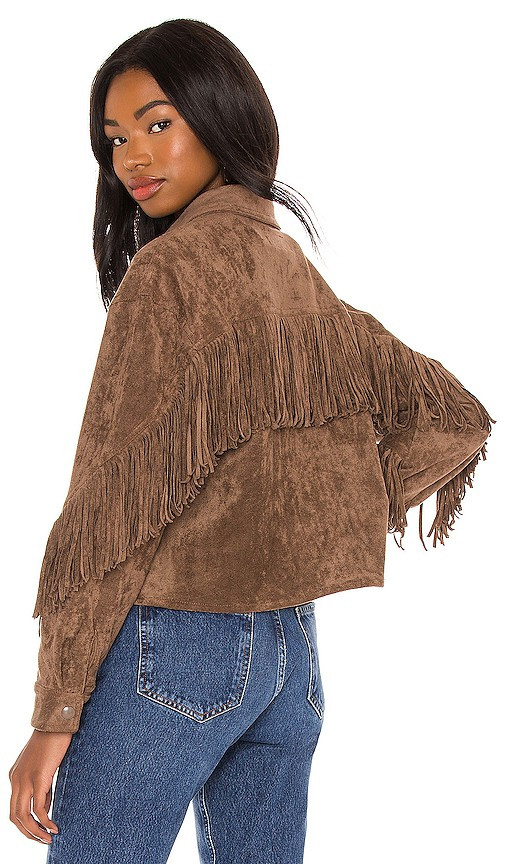 BLANKNYC Fringe Shacket in Brown. - size M | Revolve Clothing (Global)