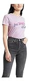Levi's Women's Perfect Tee-Shirt, Wordmark Lavender Frost, X-Large | Amazon (US)