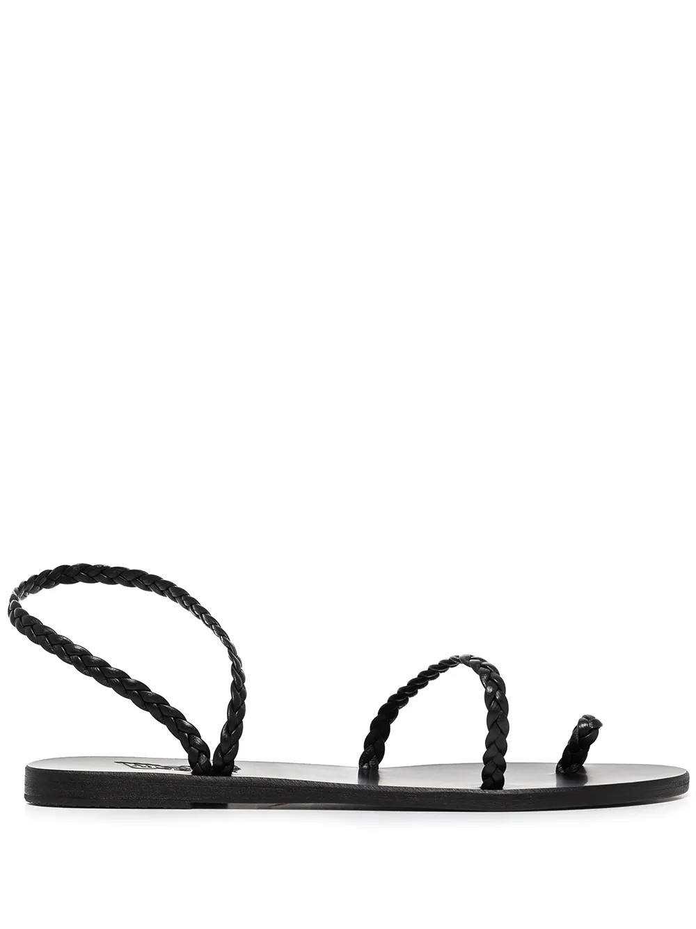 Ancient Greek Sandals Eleftheria Braided Leather Sandals  | Black | FARFETCH UK | Farfetch Global