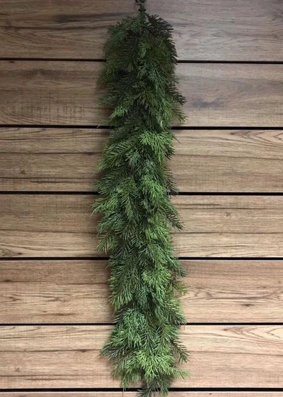 3 Feet/38 Real Touch Cedar and Hemlock Garland/ Faux - Etsy | Etsy (US)