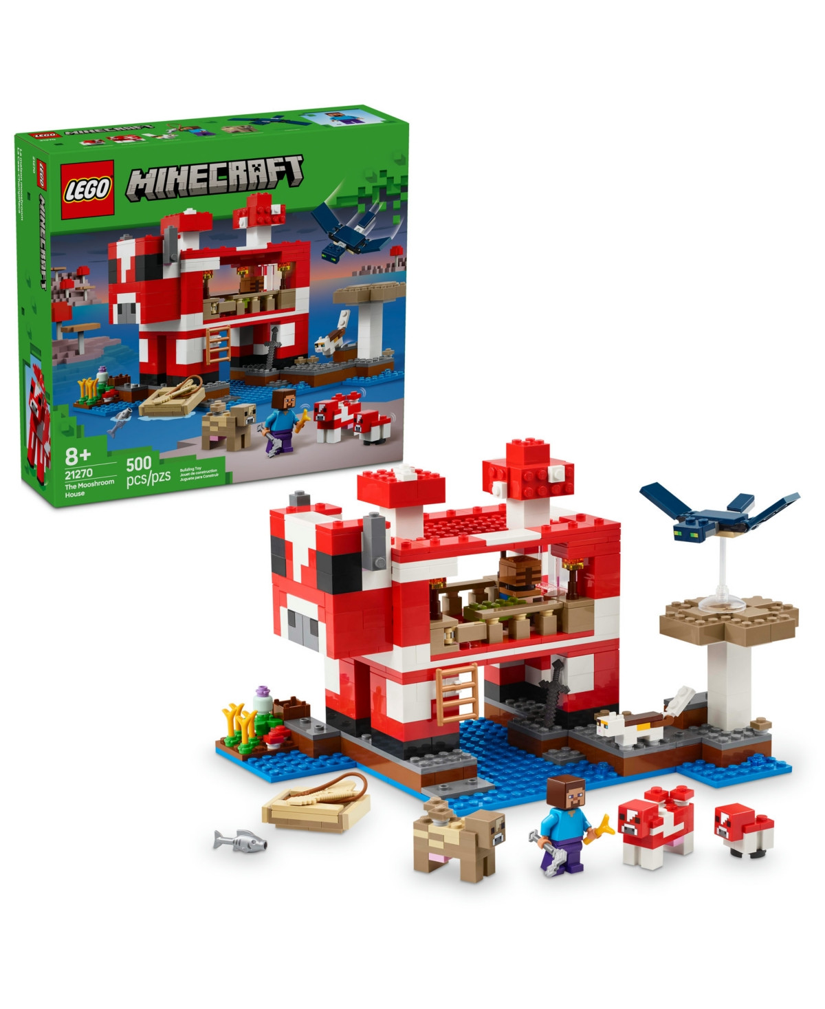 Lego Minecraft The Mooshroom House Toy Figures Building Set 21270 - Multi | Macy's