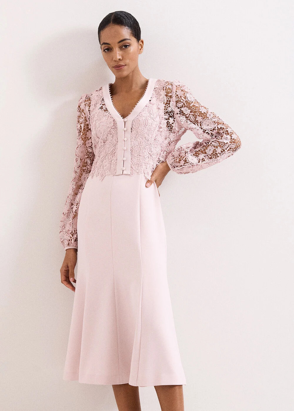Ayumi Pink Midi Dress | Phase Eight UK | | Phase Eight