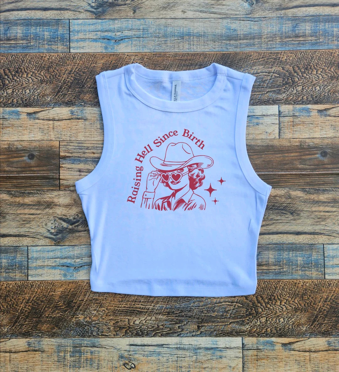 Raising Hell Crop Tank, Strong Country Girl Nashville Baby Tee, Powerful Lady Baby Tee, Cowgirl T... | Etsy (US)