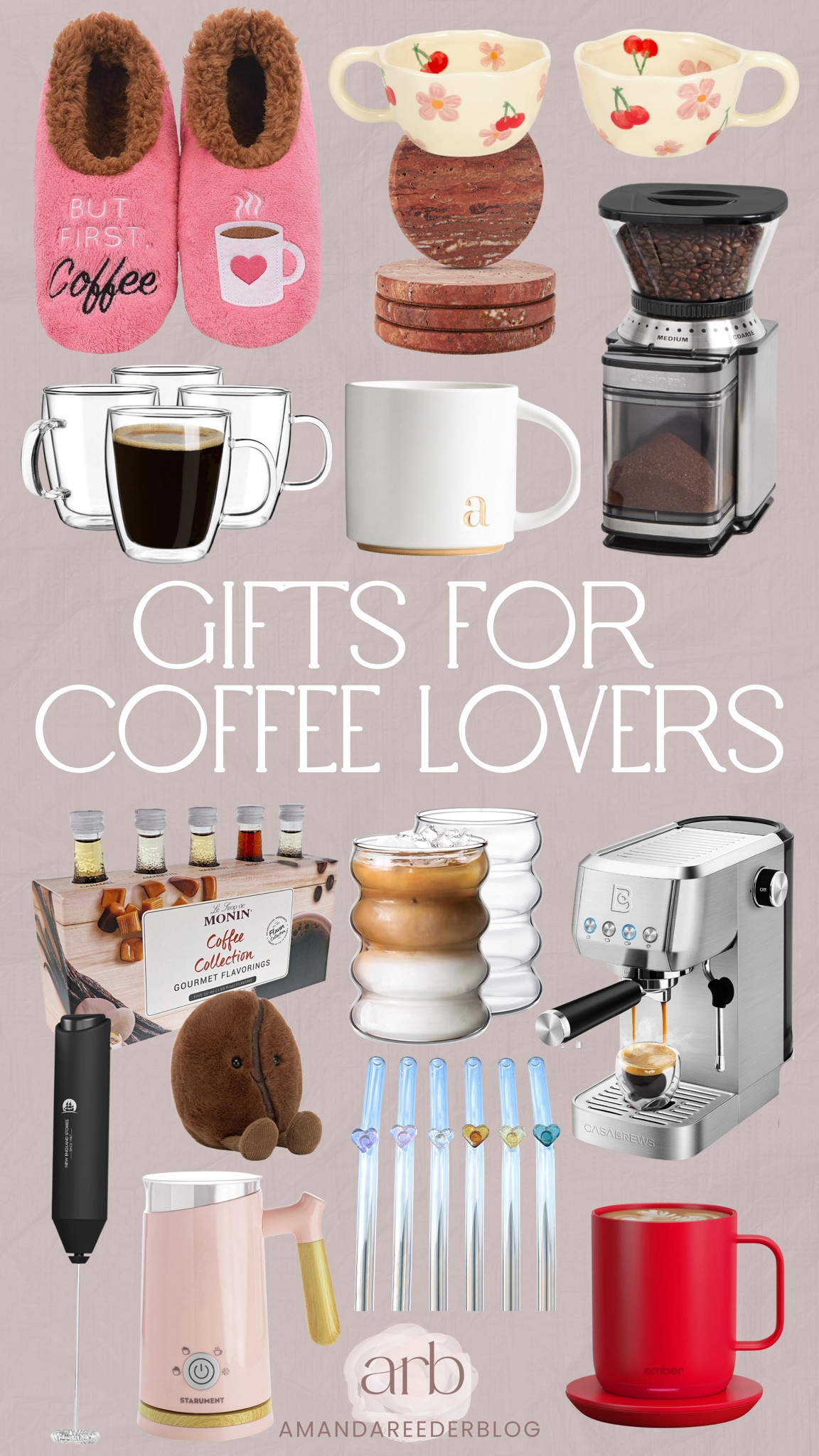 Gifts for Coffee Lovers!!☕️🤎 

coffee lovers - coffee gifts - mug - espresso machine - milk frother - straws - coasters - coffee grinder - christmas gift guide 

#LTKGiftGuide
