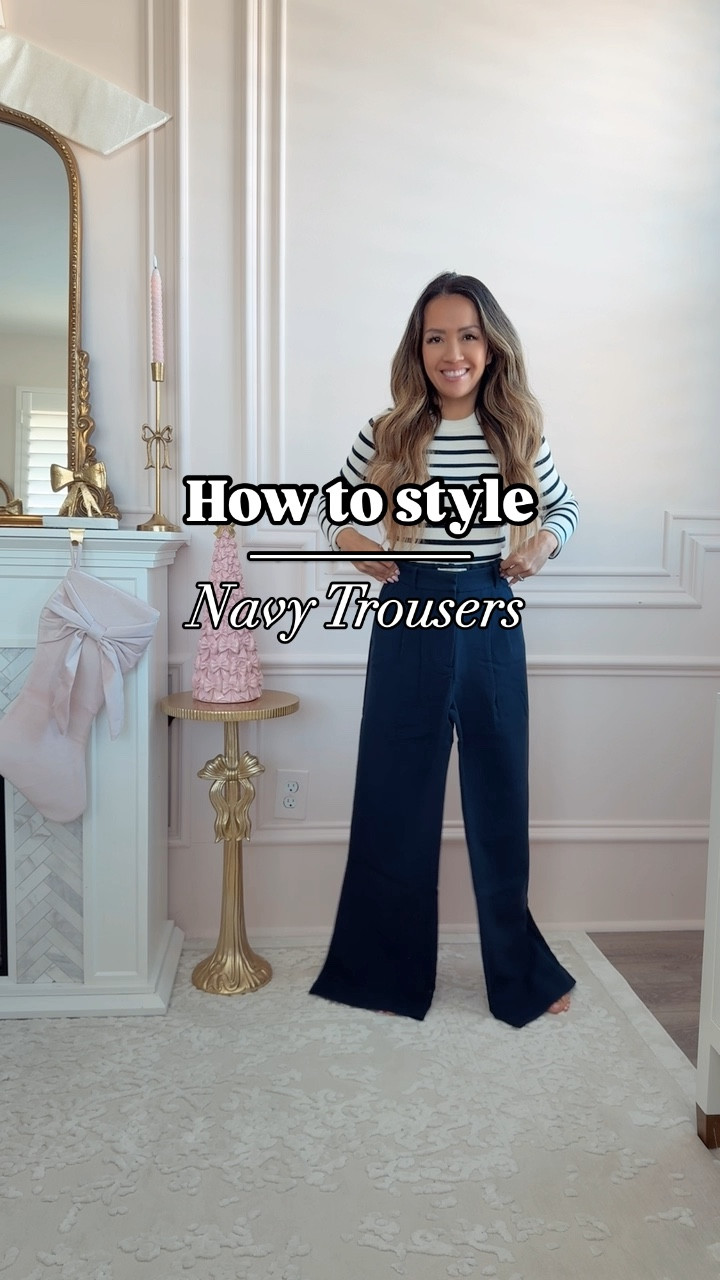 How to style navy trousers! These are on sale! 

trousers - 24 short
sweater - XXS#LTKVideo

#LTKFindsUnder100 #LTKWorkwear