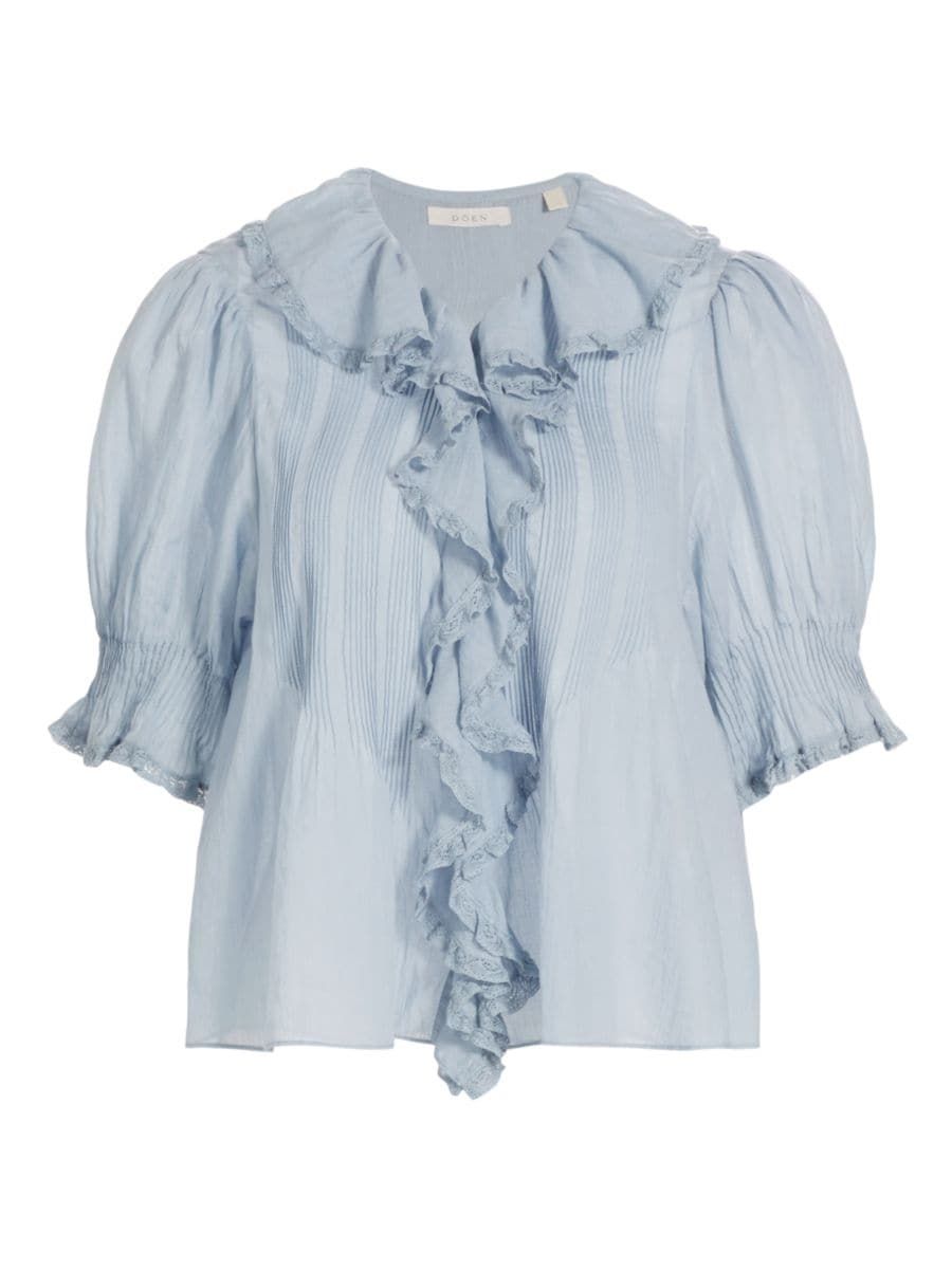 Henri Cotton Ruffled Blouse | Saks Fifth Avenue