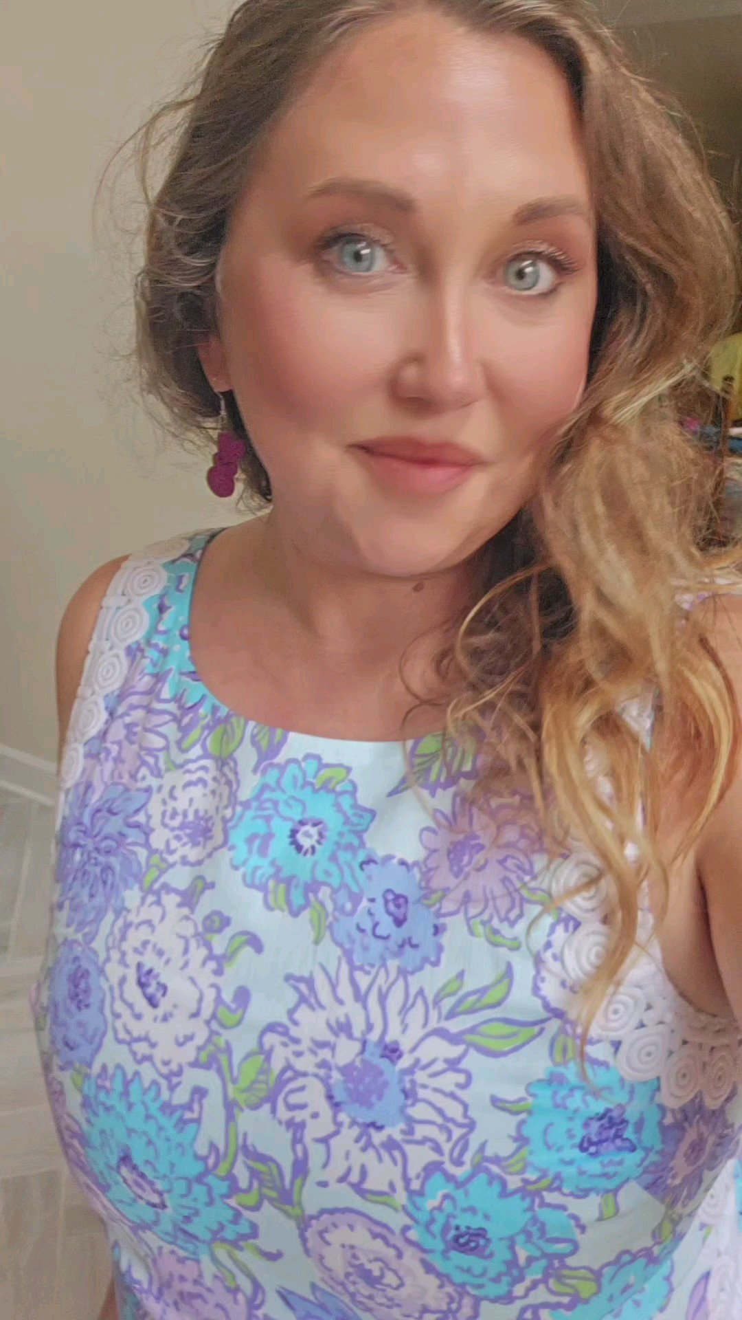 Keep or Return? This is the New Marleigh dress from @lillypulitzer I was hoping to wear it to the Country Club for Easter tomorrow but I'm thinking I may keep it for a big more weight to come off first... maybe something Derby Festival related I personally love the purples and blues in this one. I have been patiently waiting for this one to arrive! #purple #easter #derby #lillypulitzer #livinglargeinlilly ##midsize #plussizestyle #grandmillennial 

#LTKMidsize #LTKPlusSize #LTKWedding