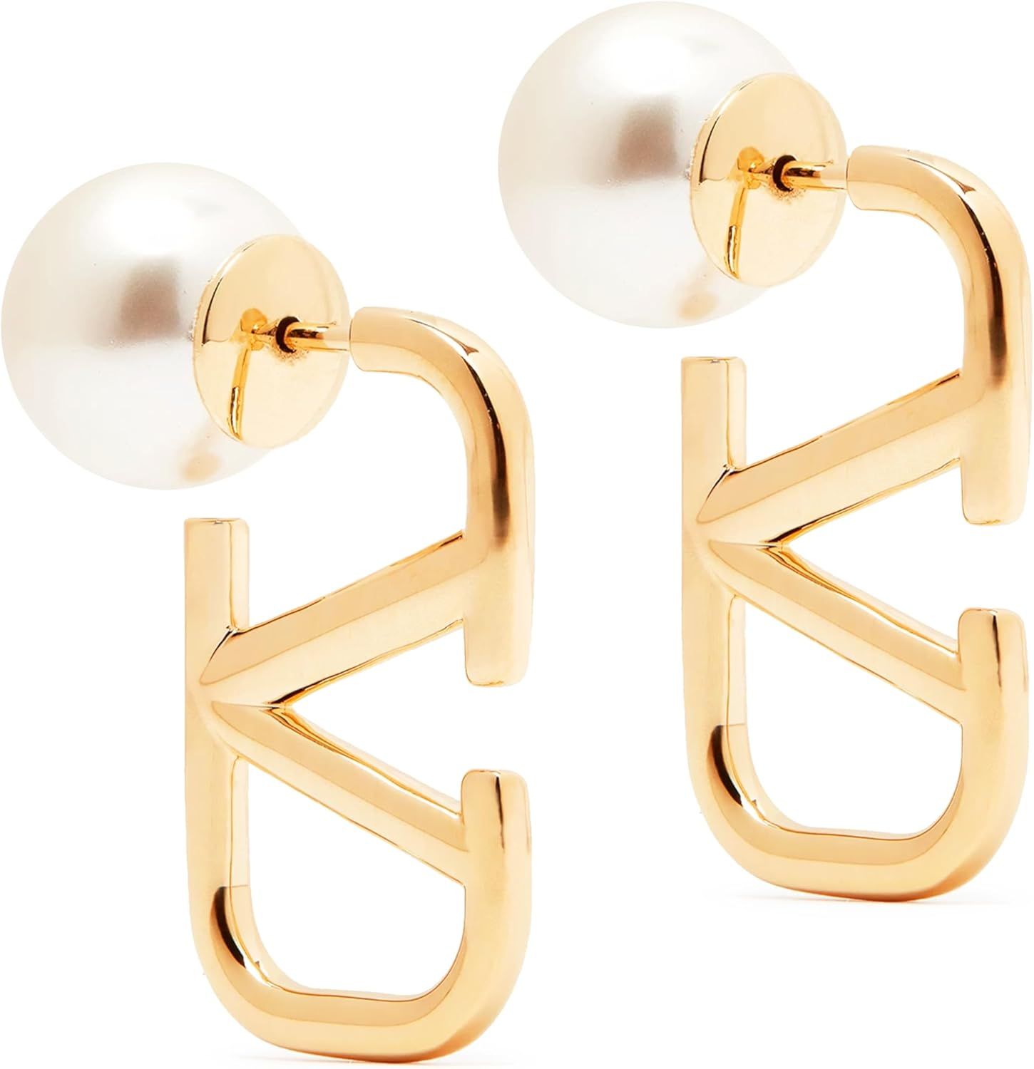Osildde V-Shaped Minimalistic Earrings, 18K Gold Plated Stainless Steel Geometric Pearl Accessories for Women Girls, Hypoallergenic Handmade Jewelry, Gentle on Skin, Premium Gift for Women | Amazon (US)