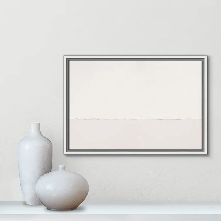 Pale Abstract in Pinks - Floater Frame Painting on Canvas | Wayfair North America