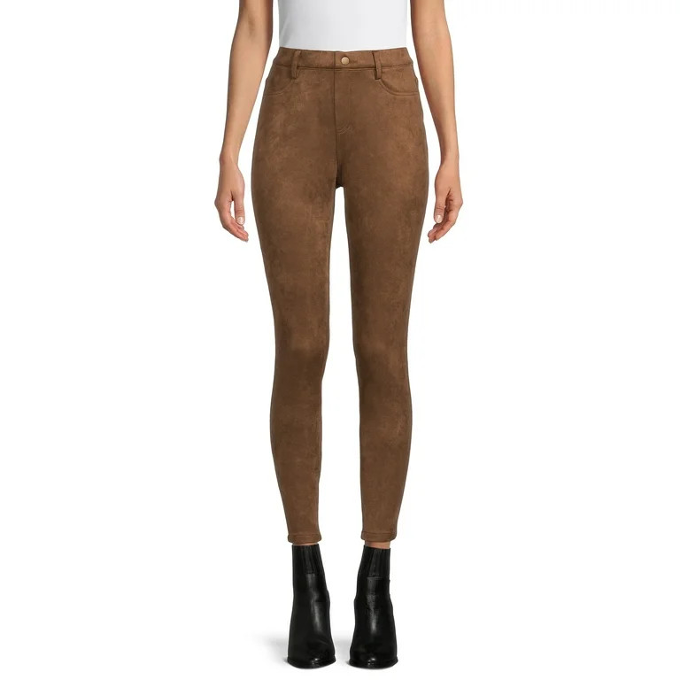 Time And Tru Women's Faux Suede Jeggings - Walmart.com | Walmart (US)