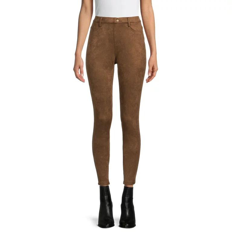 Time And Tru Women's Faux Suede Jeggings | Walmart (US)