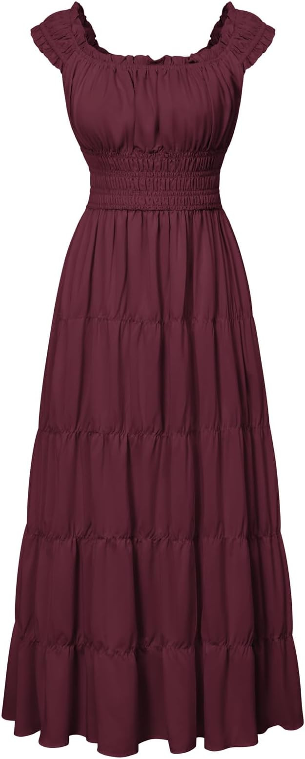 Scarlet Darkness Women's Pirate Dress Renaissance Costume Maxi Dresses with Pockets | Amazon (US)