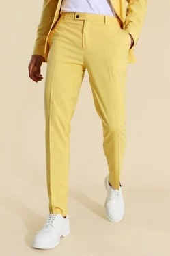 Skinny Yellow Suit Trousers | Boohoo.com (US & CA)