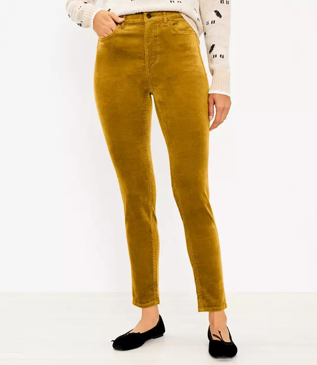 Velvet Skinny Pants | LOFT