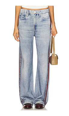 Rag & Bone Miramar Terry Wide Track Pant Jeans in Rosen from Revolve.com | Revolve Clothing (Global)