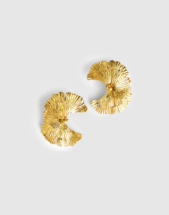 Ginko Leaf Statement Stud Earrings | Madewell