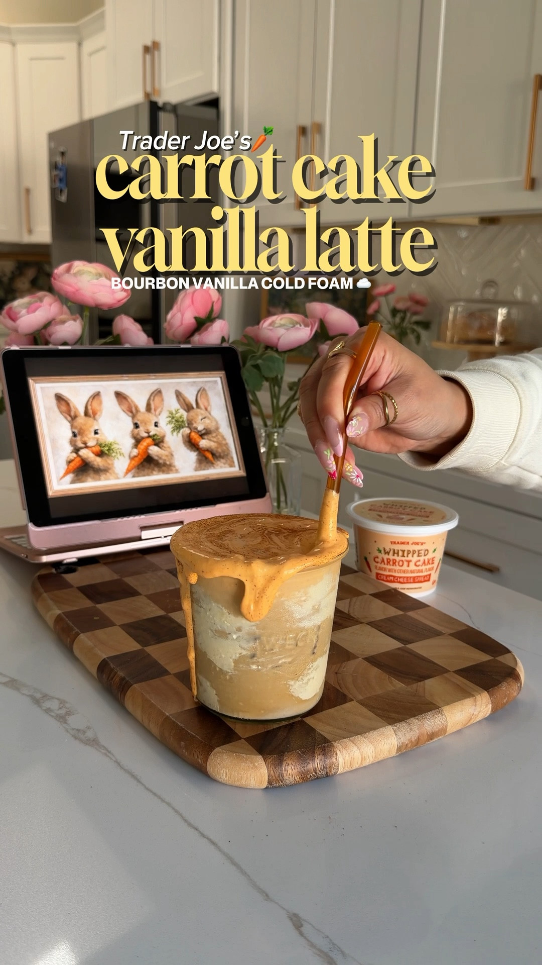 Let’s make a Trader Joe’s carrot cake vanilla iced latte at home!🥕☁️☕️

#LTKfoodie #LTKHome #LTKSeasonal