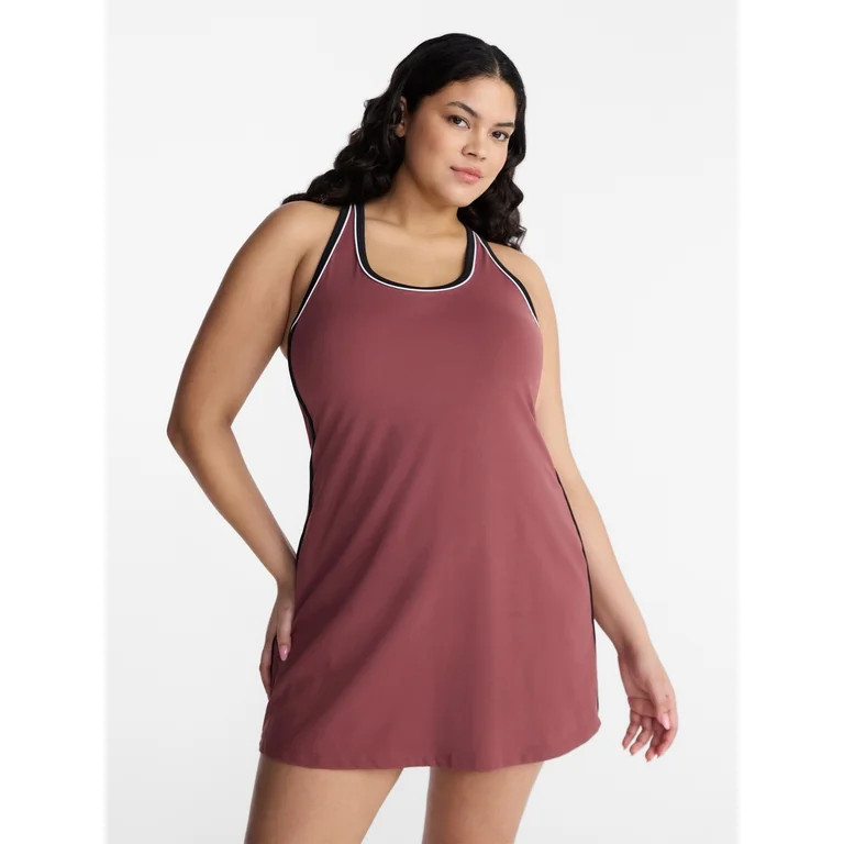 Avia Women's Piped Trim Active Dress, Sizes XS-4X | Walmart (US)