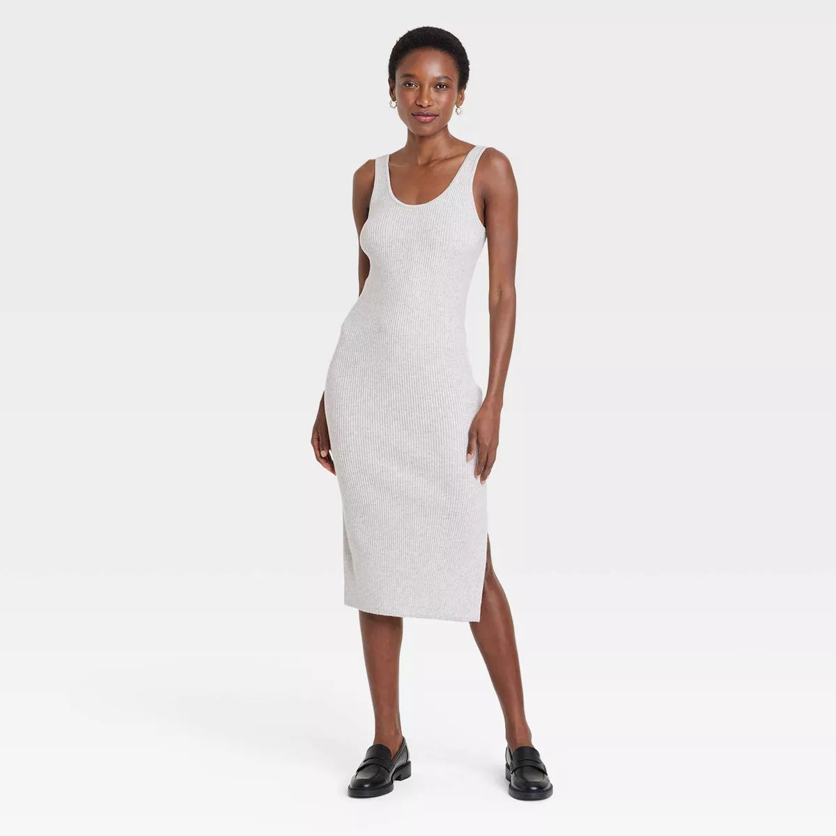 Women's Midi Sweater Dress - A New Day™ Light Gray S | Target