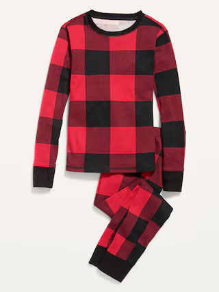 Gender-Neutral Snug-Fit Printed Pajama Set for Kids | Old Navy (US)