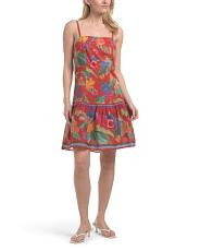 Sleeveless Tropical Print Mini Dress | TJ Maxx