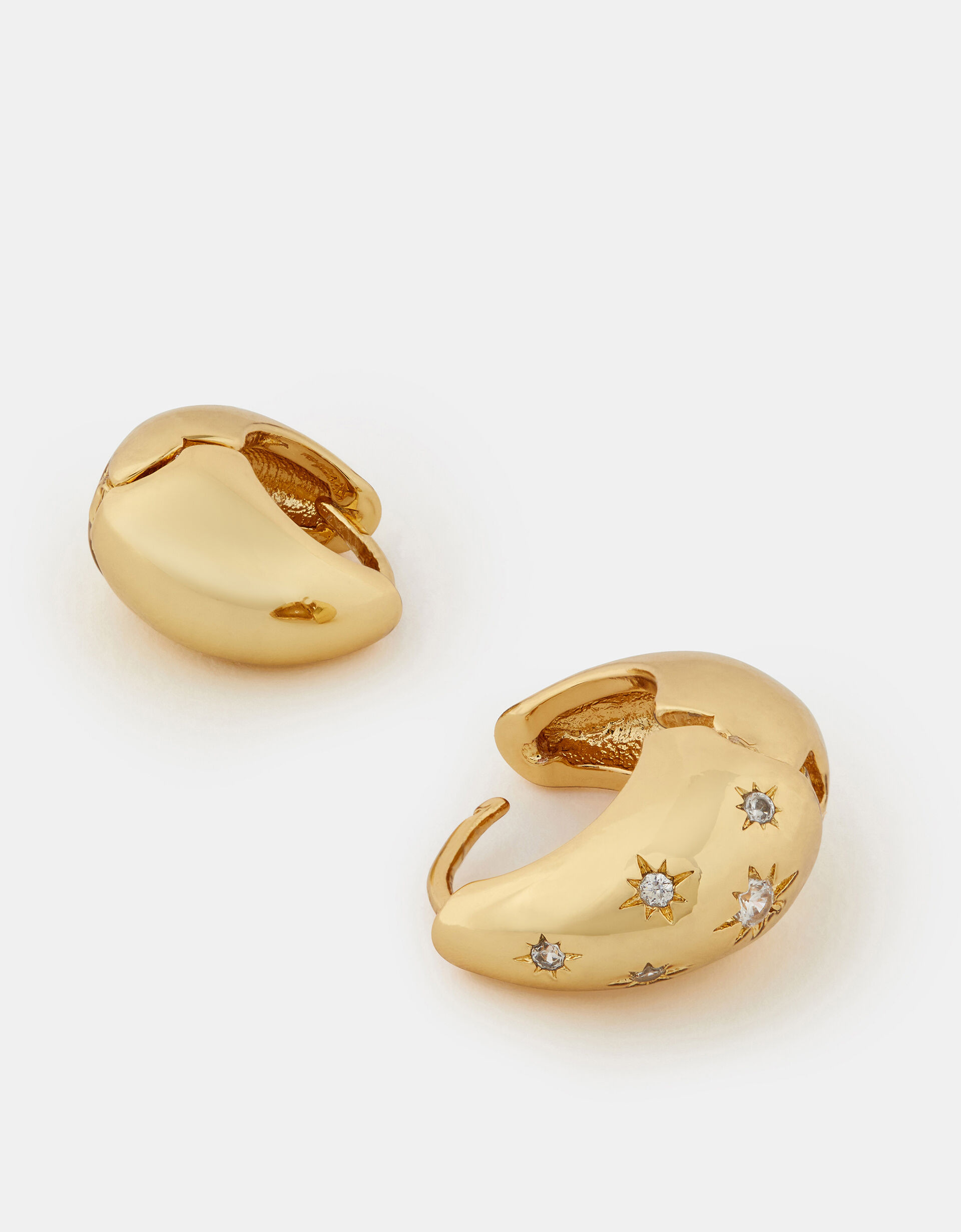 2-Pack 14ct Gold-Plated Celestial Hoop Earrings | Accessorize (Global)