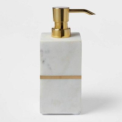Brass Soap and lotion Dispenser White/Gold - Project 62™ | Target