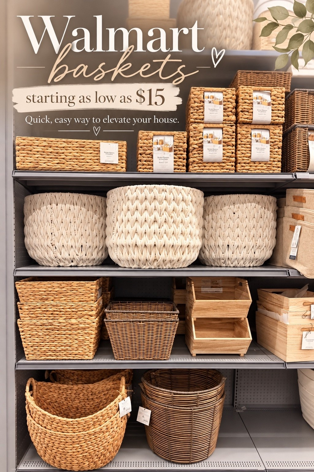 These baskets will elevate your home in seconds! The best part is they start as low as $15!