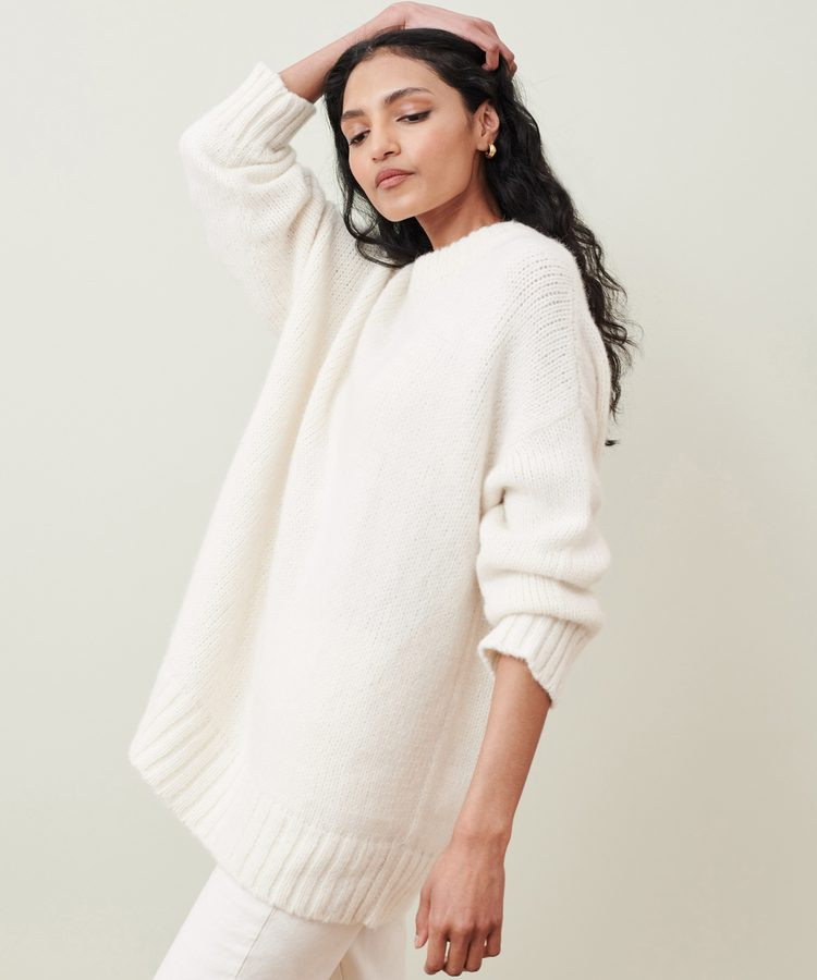 Alpaca Cocoon Crewneck - Ivory | Jenni Kayne | Jenni Kayne