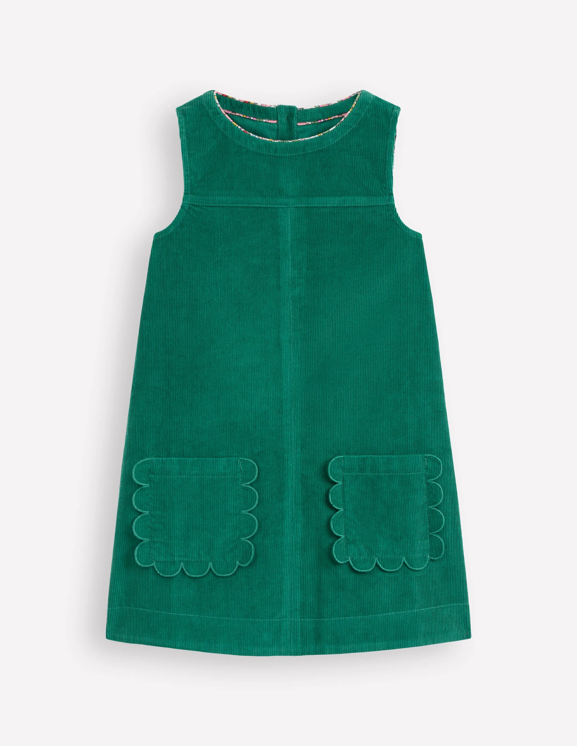 Saffy Cord Pinafore Dress-Jewel Green | Boden (US)