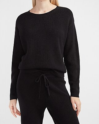 High Waisted Ribbed Knit Jogger Pant | Express