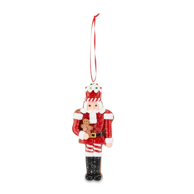 Christmas Multi-Color Soldier with Gingerbread Boy Ornament, 5.25 in, by Holiday Time | Walmart (US)