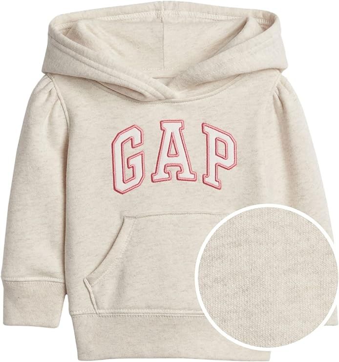 GAP Baby Girls' Playtime Favorites Logo Pullover Hoodie Hooded Sweatshirt | Amazon (US)