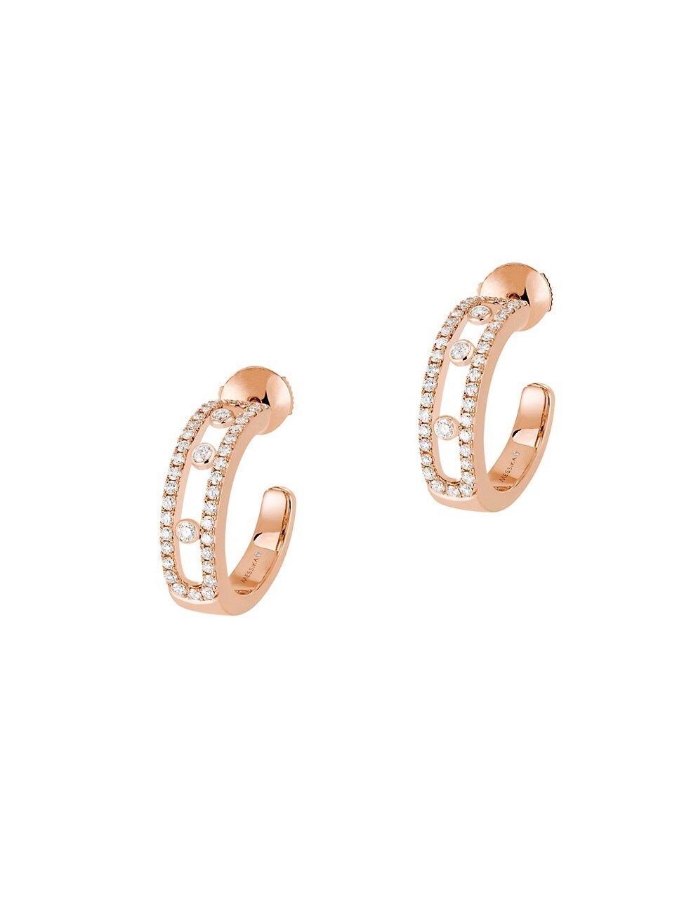 Messika Diamond &amp; 18K Rose Gold Hoops | Saks Fifth Avenue (UK)