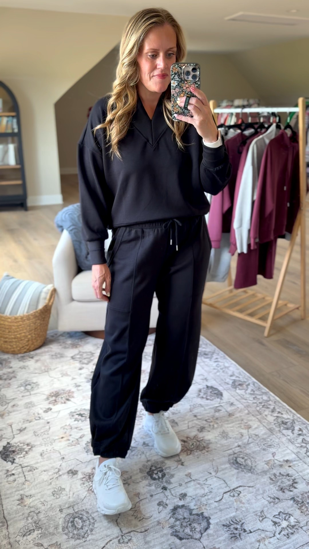 HIGHLY recommend these scuba knit sets, they are 10/10 for comfort, quality and affordability! Wearing medium, fits TTS. 🖤

#LTKOver40 #LTKMidsize #LTKActive