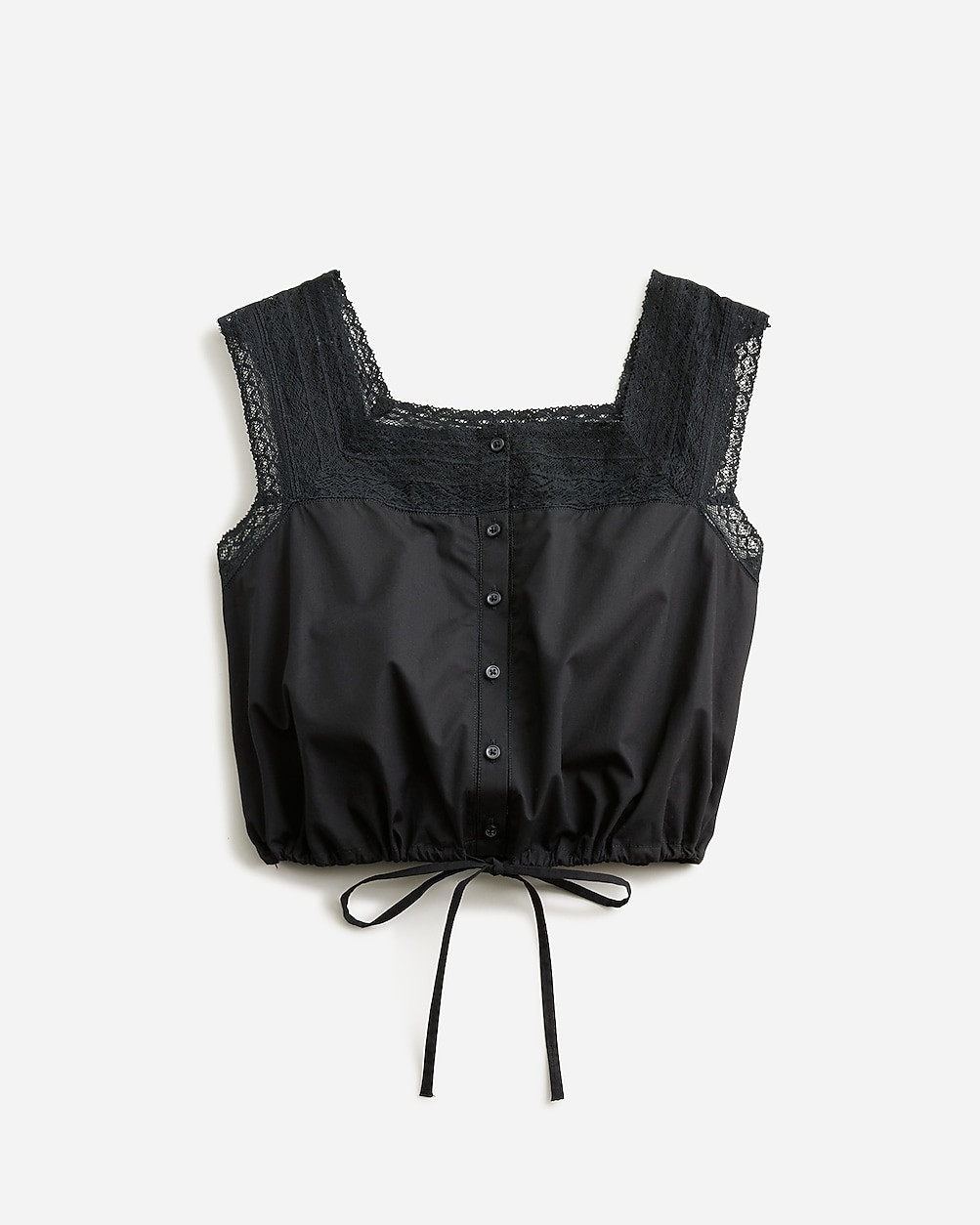 Lace-trim cropped top | J. Crew US