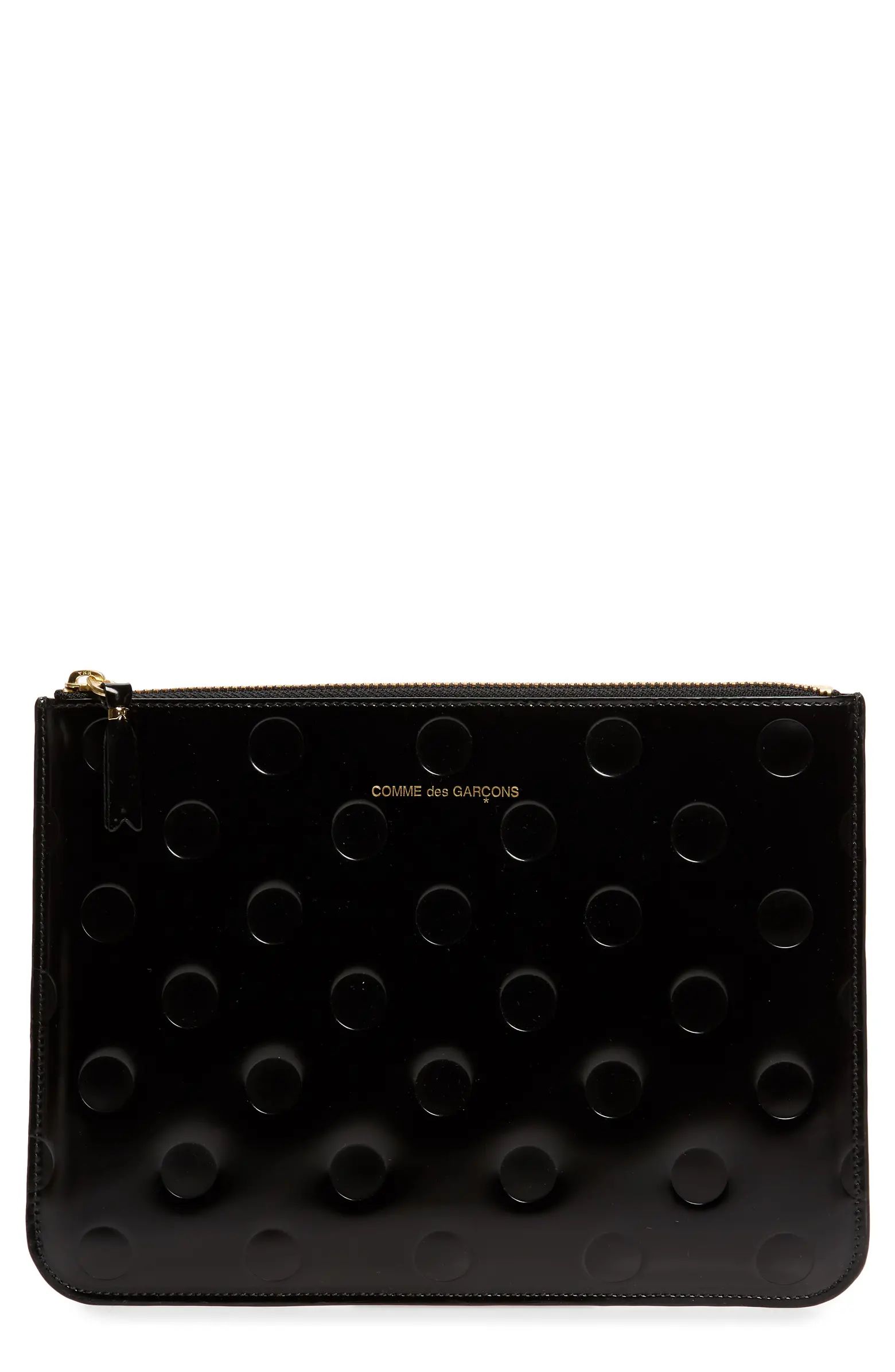 Dot Embossed Large Zip Pouch | Nordstrom