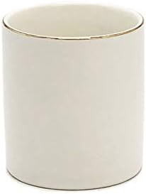 Pen Holder for Desk Pencil Holder Ceramic Cute Desktop Organizer Brush Holder Cup, White | Amazon (US)